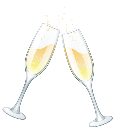 Champagne glasses clip art